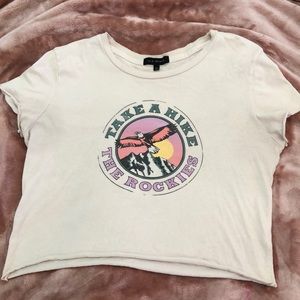 L.a hearts Cream crop top